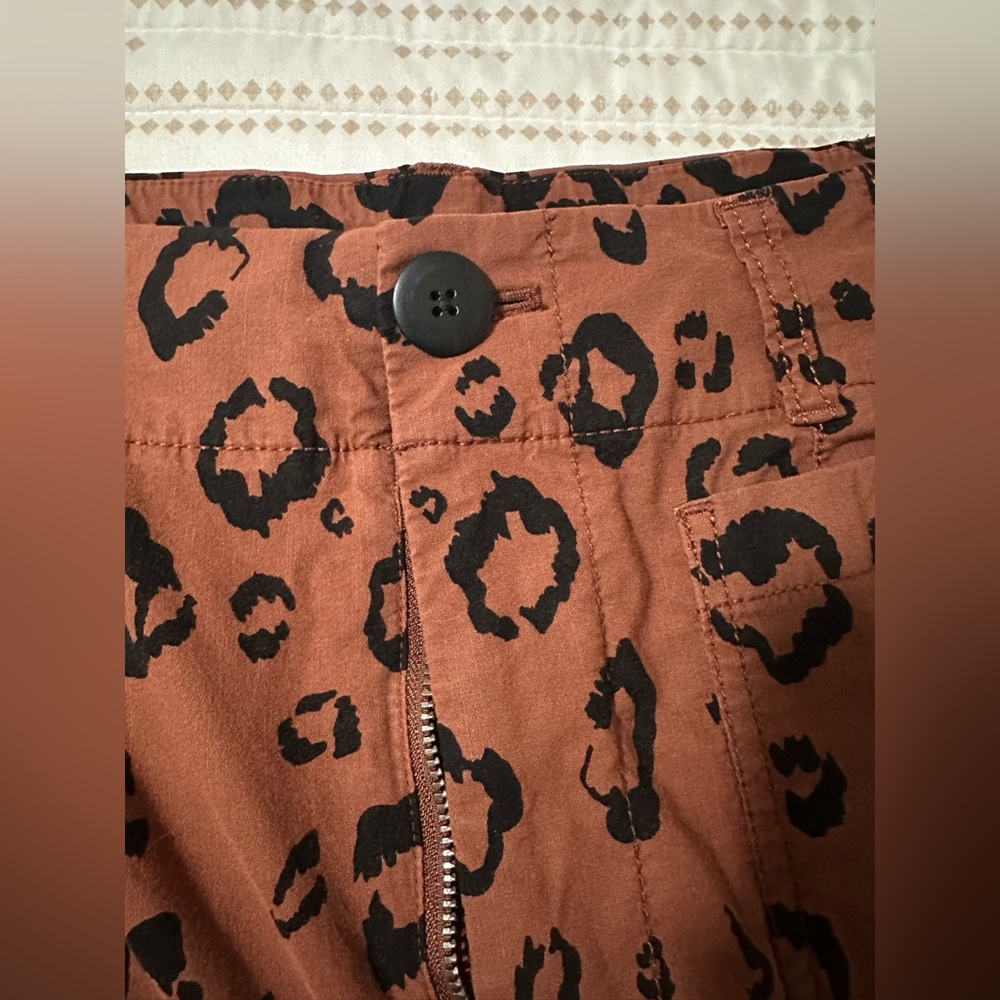 Maeve Brown Leopard Print Cropped Pants - Picture 6 of 7